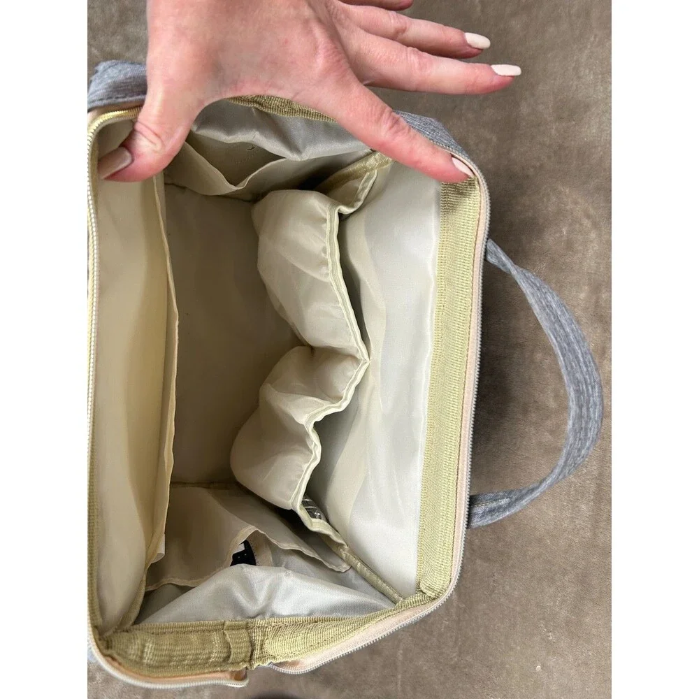 MOMIGO Breast Pump Backpack Cooler and Moistureproof Bag Large Grey